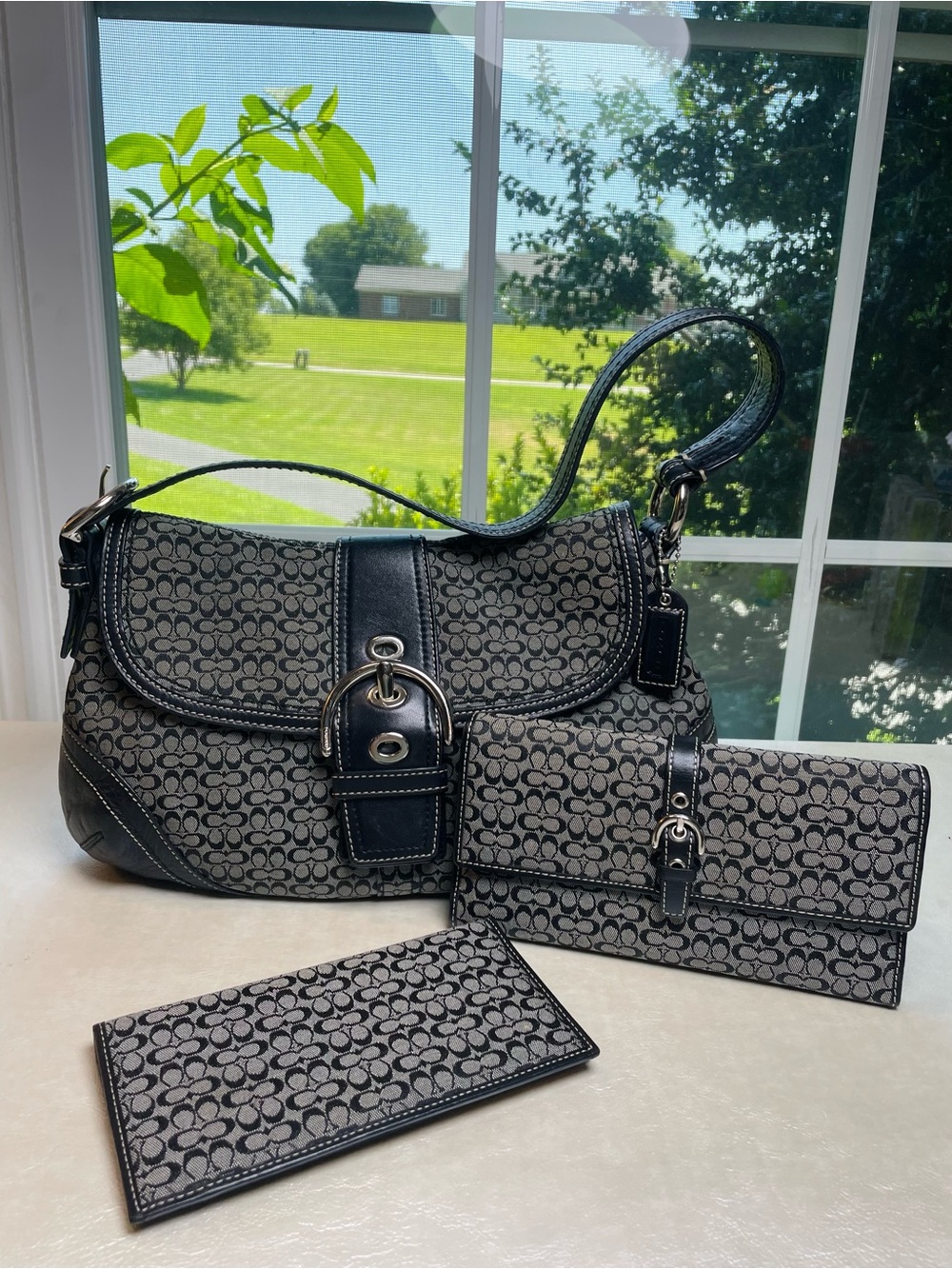 Coach Y2K Black Soho Signature Mini C Logo Shoulder Bag Trio- F10926 🖤